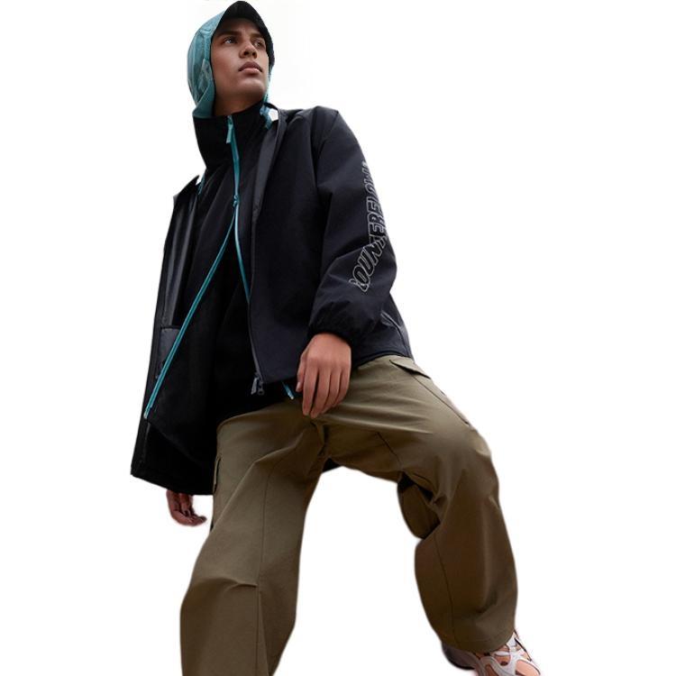 Li Ning CF многофункциональная защитная ветровка куртка мужская куртка черная AFDT821-1