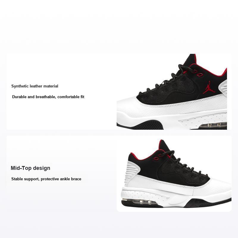 Air Jordan Max Aura 2 GS Белые Черные Детские Кроссовки Gym-Red CN8094-100
