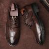 Classic Men's Genuine Leather Shoes Business Fashion Casual Shoes Office Banquet Dress Shoes Men's Outdoor Retro Hiking Shoes