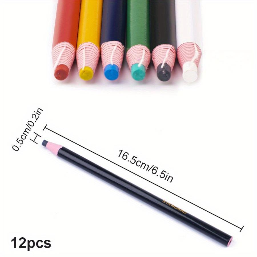 12 шт. цветных швейных меловых карандашей для портного, маркер для ткани без разрезов, для пэчворка, инструмента для самостоятельного шитья, аксессуаров для одежды