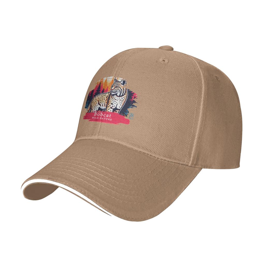 Fashion Bobcat  WILD NATURE  BOBCAT   Curved Brim Baseball Cap Cycling Visor Hat