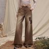 unifree Women's Washed Loose Straight-Leg Jeans