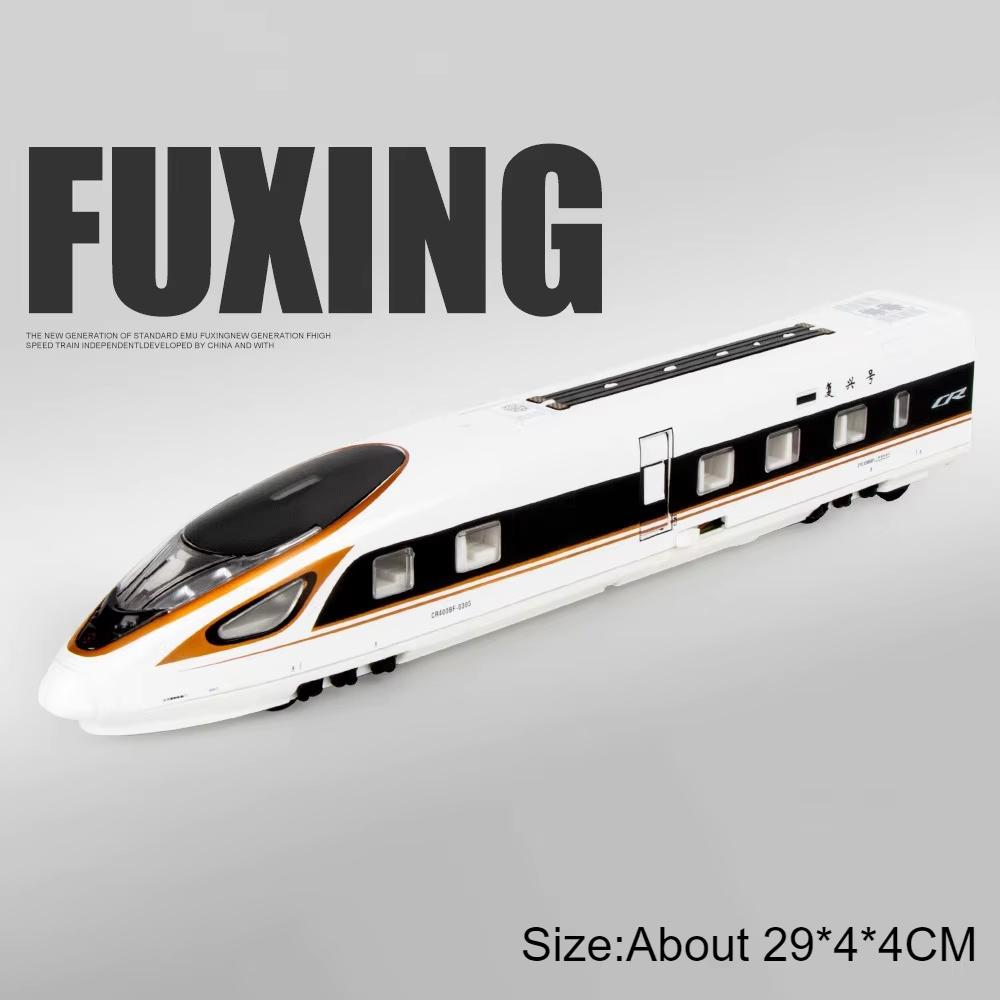 1:87 FUXING Модель высокоскоростного поезда Игрушечная машинка Звук Свет Магнитное соединение Литой металл Модели поезда метро Подарки для мальчиков