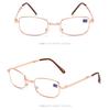Rose Gold/Silver Metal Frame Folding Reading Glasses with Case +1.5 +2.0 +2.5 +3 +3.5 +4.0