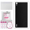 apgo Protective Skin Sticker for the Back Compatible with Huawei Ascend P7, Wrap Film, Foil, Vinyl - Pattern Carbon Black