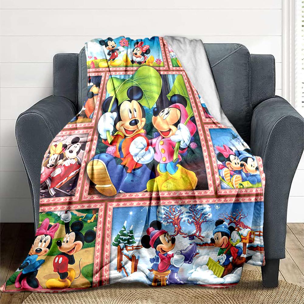 1Pc Mickey Minnie'S Winter Adventure Blanket Soft And Comfortable Casual Warm Camping Travel Christmas Halloween Xmas Gift M924393
