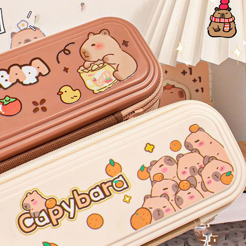 Waterproof Capybara Pen Bag Large Capacity Stationery Storage Bag Cartoon Pen Pouch  Student Gift