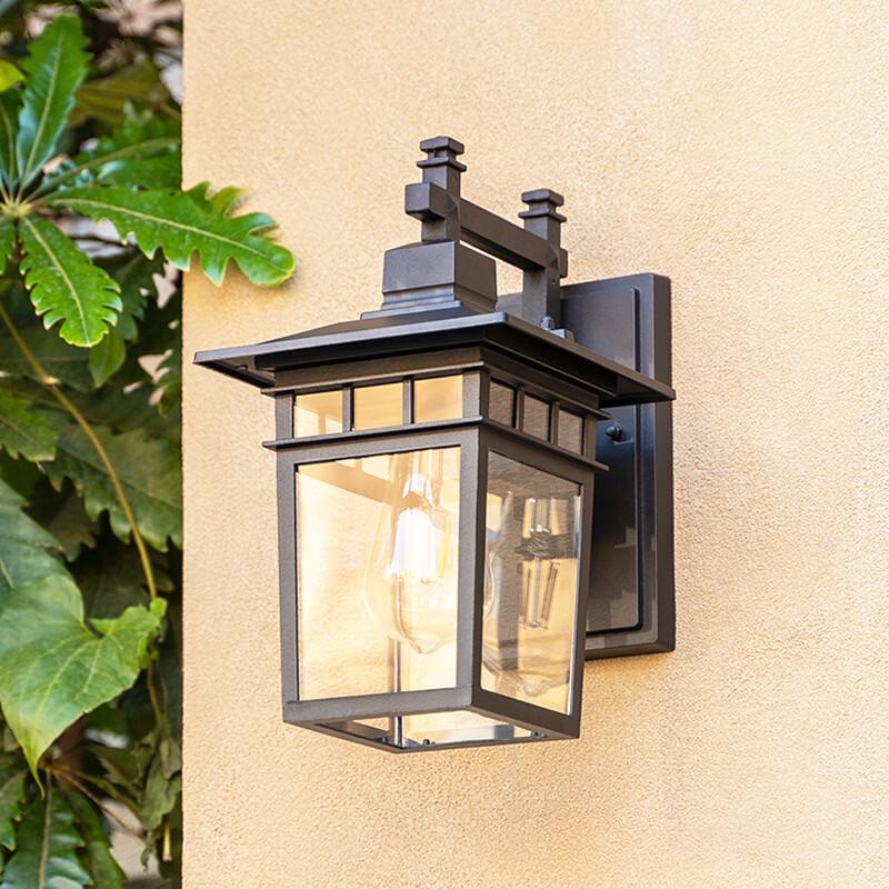 Antique Style Outdoor Waterproof Hexagonal Wall Sconce