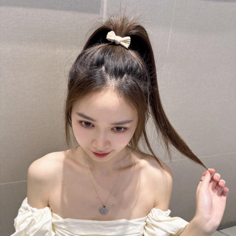 Весенний простой бант, расширяющий смелую высокоэластичную веревку для волос, резинку
