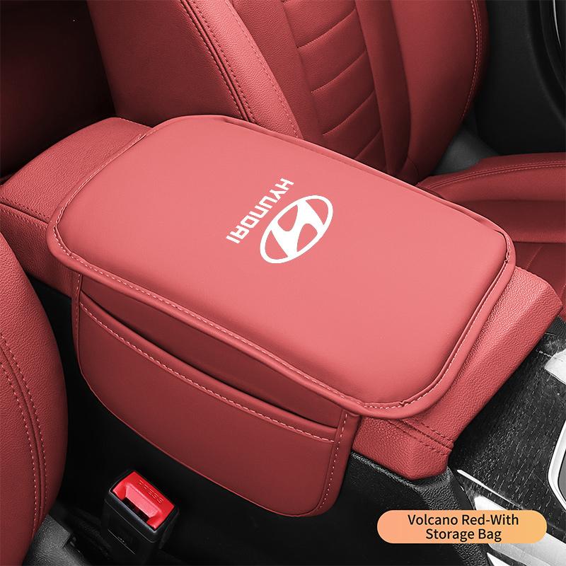 Car Center Console Cover Arm Rest Mat For Hyundai IONIQ Nexo Palisade Sonata Grandeur Tucson SantaFe Armrest Storage Box Cushion KK9