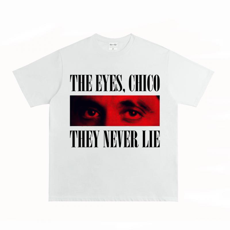 Americanstyle Moviethemed Vintage And Artistic Pure Cotton Street Shortsleeved Tshirt Trend