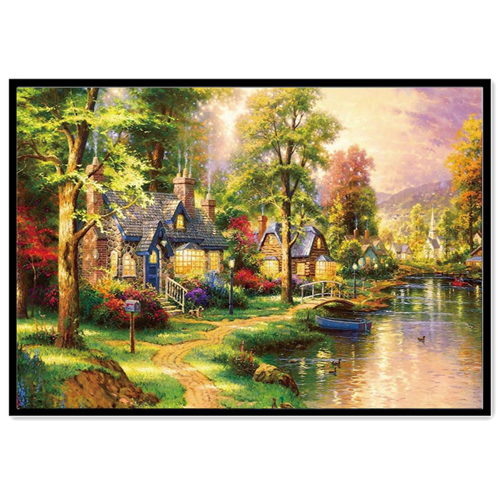 5D алмазная живопись «сделай сам», пейзажная архитектура, полный бриллиант, ручная работа, алмазная вышивка, мозаика, украшение для дома, подарок