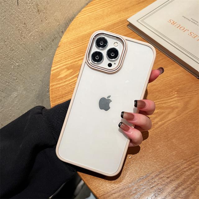 Чехлы для Iphone 13, прозрачная металлическая рамка для линз, противоударный чехол для телефона Iphone 12 13 Pro Max, модный цветной бампер, задняя крышка