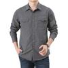 Outdoor Shirt Long Sleeve Pure Color Soft Wear-resistant Men Shirt Climbing Clothes