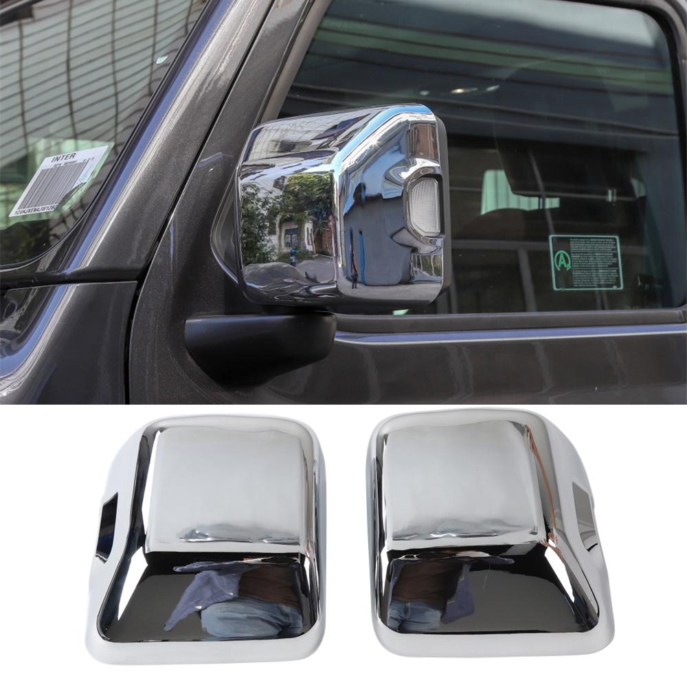Автомобильное зеркало заднего вида, основа, декоративная крышка, наклейки, рамка для Jeep Wrangler JL Gladiator JT 2018-2023, экстерьер