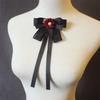 College Style Ribbon Bow Tie Black Bowknot New Collar Flower  For Women Girls
