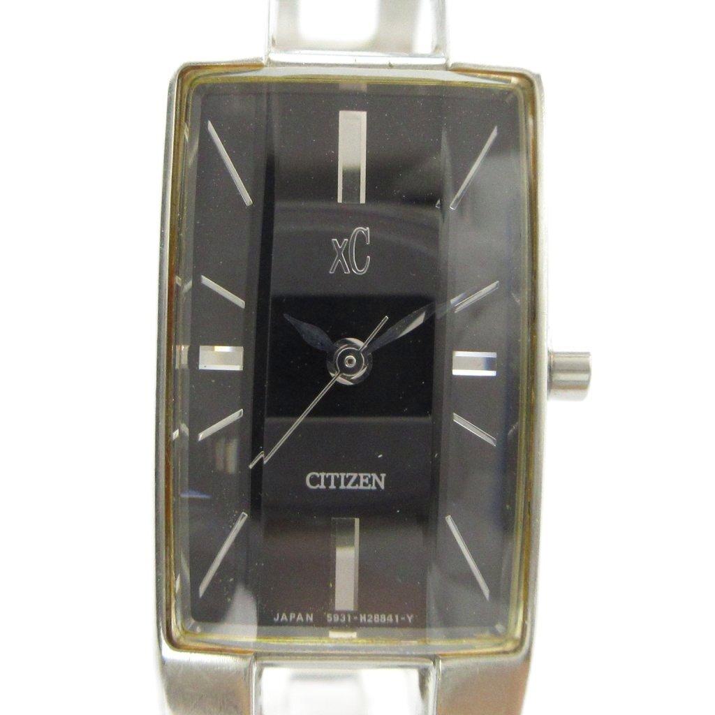Citizen XC Crossy Watch Кварцевые Квадратные Черный Циферблат Серебристый Цвет 5931-H16901 GY11 /MQ Женские