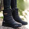 Winter Couple Snow Boots Men's High Top Thick Warm and Plush Cotton Shoes Men's Waterproof and Anti Slip Mid Length Boots