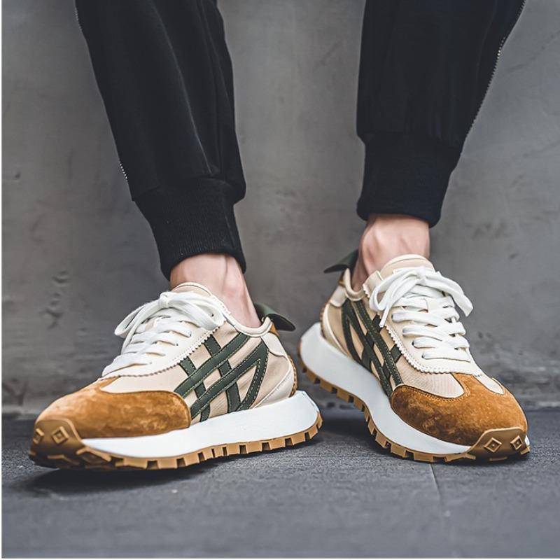 Мужская обувь, модная дышащая обувь на плоской подошве для мужчин, удобная дышащая обувь на толстой платформе, дизайнерская спортивная обувь