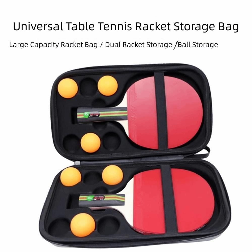 EVA Ping Pong Paddle Case Black Grey Hard Shell Storage Bag Ping Pong Paddle
