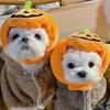 Orange Pet Pumpkin Hat Halloween Pet Pumpkin Cap Creativity Cat Pumpkin Headwear