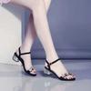 Fashion With Medium Heels Rhinestones Ladies Shoes Sales Wholesale Asian Size Chic and Elegant Vip Summer 2025 Offers Women's Sandals