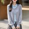 Women's Cashmere Sweater Qinghe Cashmere 50%  Silk 50% Wool Autumn and Winter Cashmere Cardigan Soft and Warm