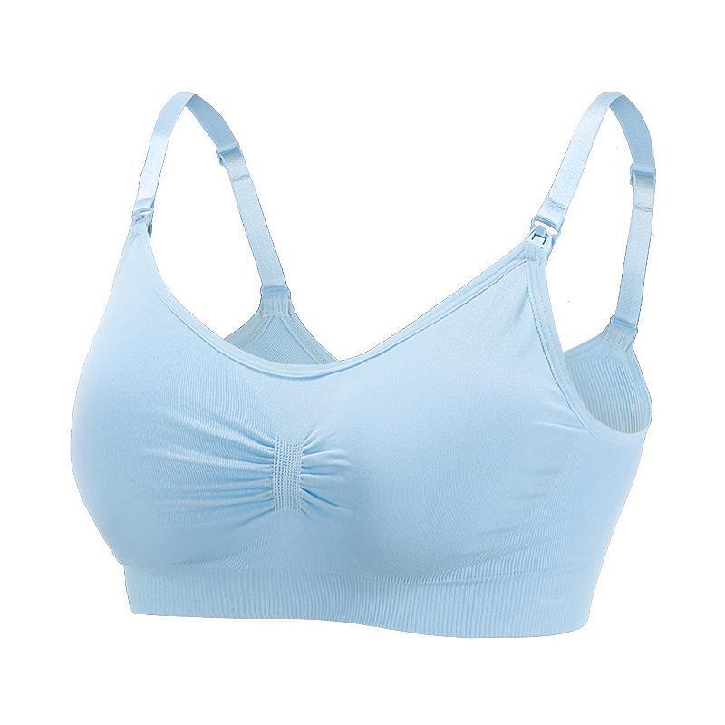 Seamless Maternity Nursing Bra - Large Size, Front Buckle, No Underwire, Anti-Sagging