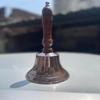 25,4 см Викторианский латунный ручной колокольчик с деревянной ручкой Школа, Обед, Домашний декор, Рождественский подарок