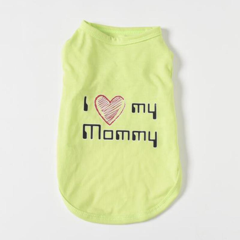 Petstyle Летняя футболка с жилетом для собак Lovely Mom Puppy Одежда для маленьких собак Чихуахуа Йоркширский терьер Футболки Одежда для собак и кошек