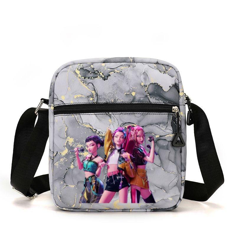 New Korean Kpop Demon Hunter Girl Group Surrounding Printed Shoulder Bag Messenger Bag Student Bag Cute Large Capacity