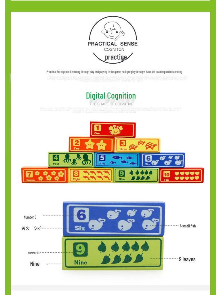 Детская игра на распознавание цветов, деревянная игра в Дженгу со складыванием мрамора