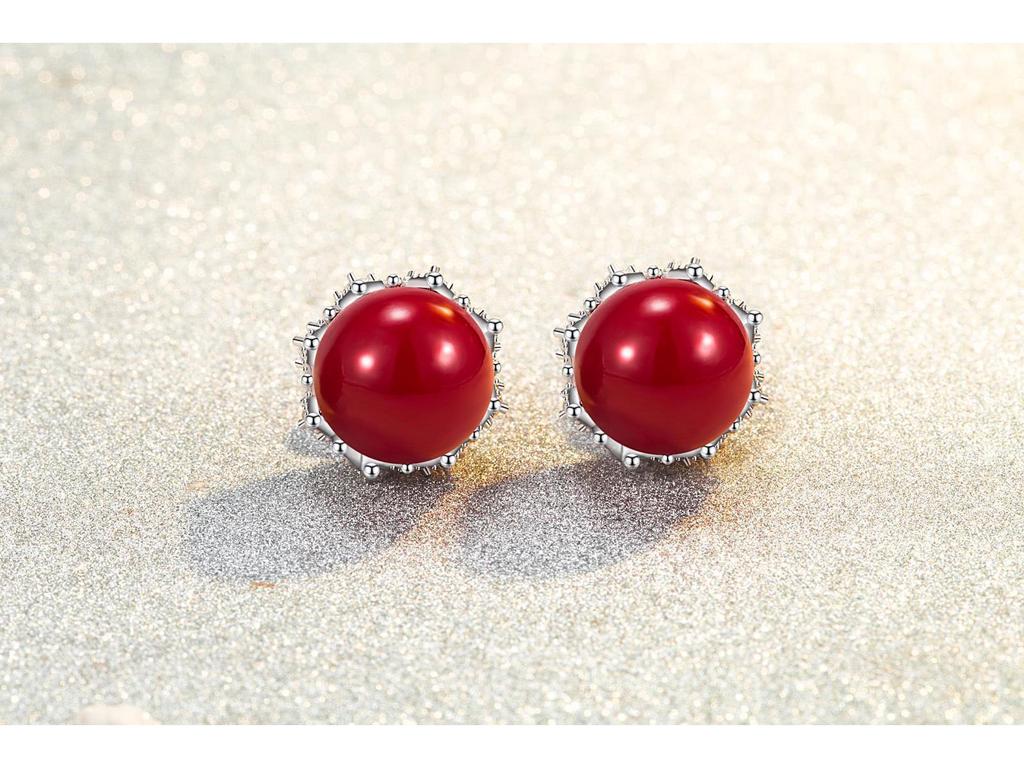 Милые двусторонние серьги-пусеты с жемчужным кружевом - подарок на День святого Валентина и Рождество для женщин