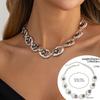 Charm Black Rhinestone Necklace Zinc Zinc Alloy Silver Ring Simple Geometric Earrings  Evening
