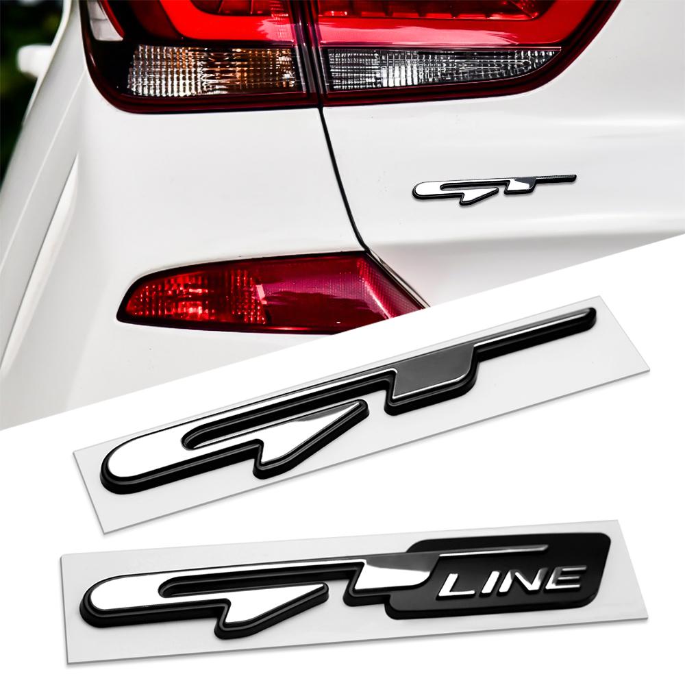 AIK1 3D ABS GT LINE Emblem Car Body Tail Badge Sticker Decoration For KIA Sportage Niro Rio Ceed Soul Sorento Picanto Optima K Cerato