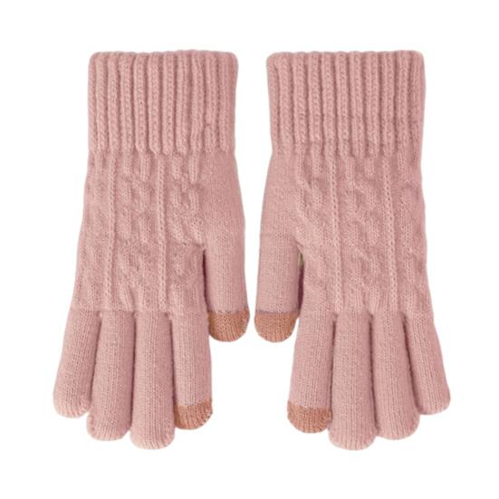 Thick Warm Knitted Gloves Windproof Touch Screen Winter Gloves for Riding Skiing Men Women Keep Warm Mittens