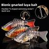 5 шт. Бионические плавающие приманки с тройными крючками, реалистичные на вид, ярких цветов, многосекционные рыболовные приманки, искусственные приманки