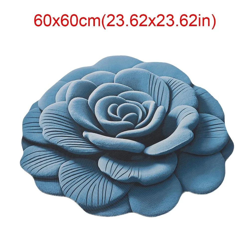 Коврик подсолнух особой формы Мягкий впитывающий коврик-цветок 60x60 см Нескользящий дверной коврик для гостиной чайного столика прикроватной тумбочки