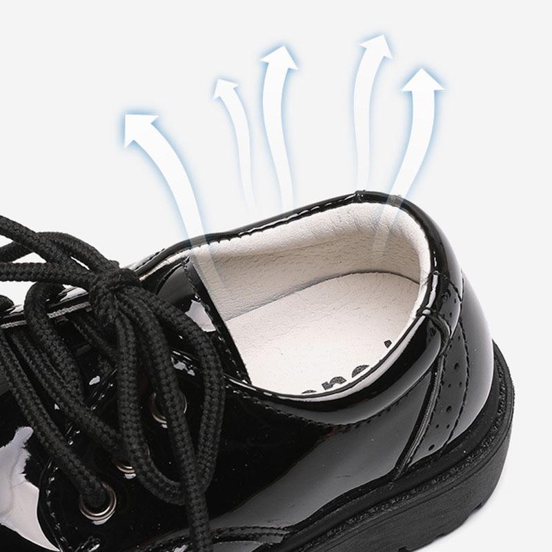 Детская кожаная обувь; свадебные модельные туфли для мальчиков и девочек; брендовая детская черная обувь для выступлений; джентльменские официальные кроссовки на танкетке