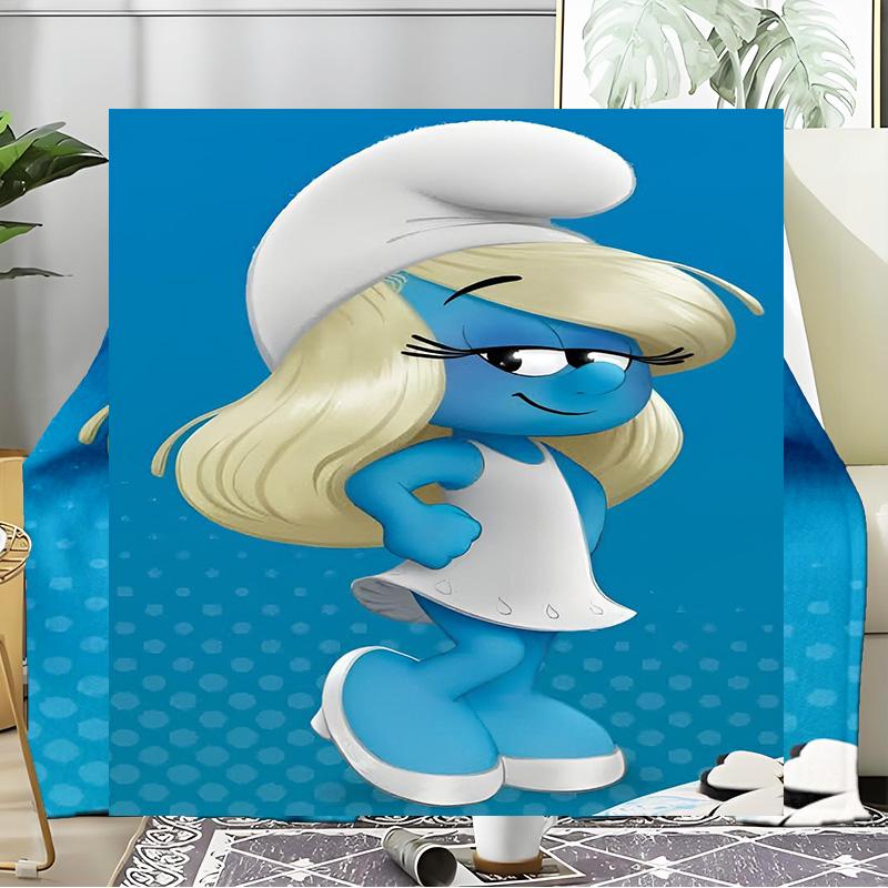Smurfette's Adventure Blanket Flannel Throw for Sofa, Indoor, Camping, Living Room, Office, Chair, And Bed Soft Birthday Gift