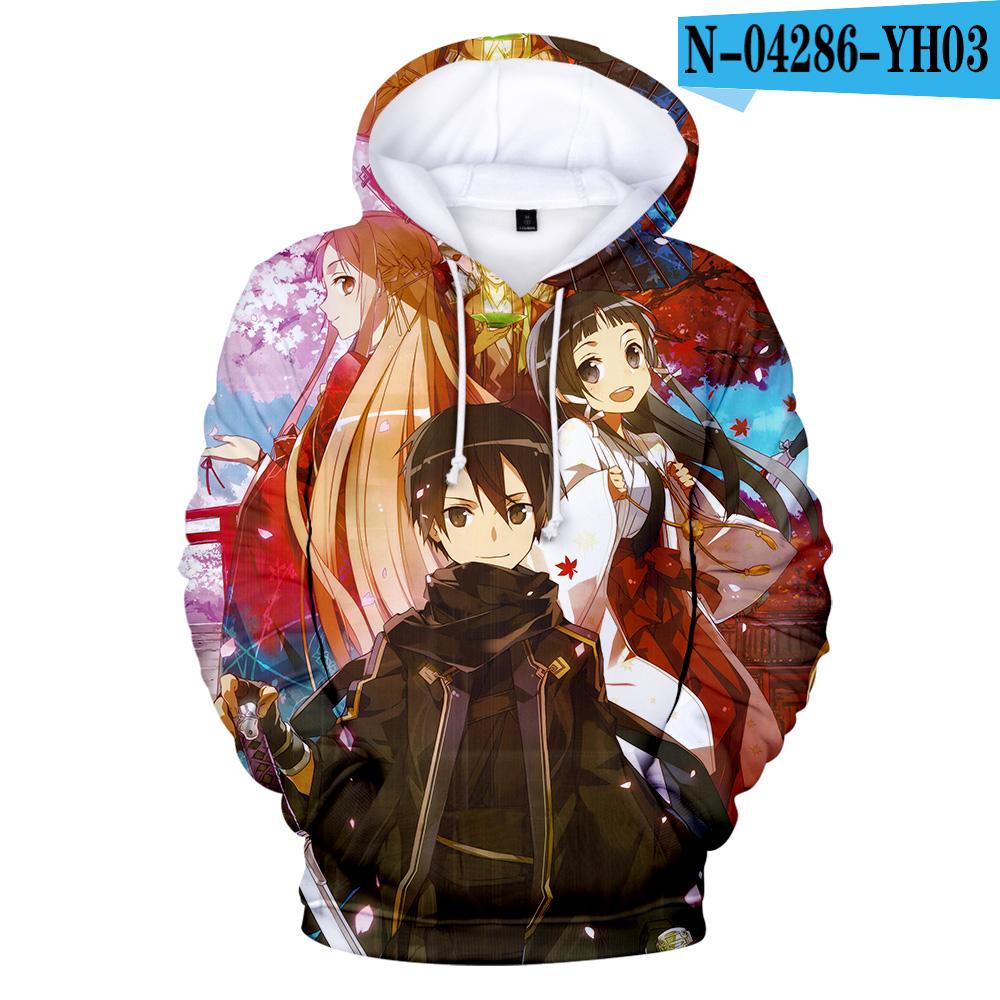Sword Art Online 3D Printed Hoodies Fashion Casual Sweatshirts Men Women Harajuku Streetwear SAO Oversized Hoodies Pullovers