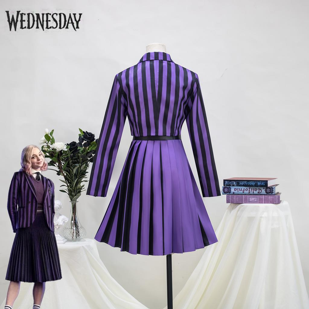 Wednesday season 2 cos costume wolf girl Enid Adams cosplay school uniform halloween