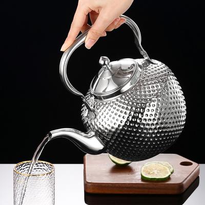 Чайник из нержавеющей стали 304 объемом 1,2/1,5/2 литра с ситечком, сферический чайник с кованой головкой, для индукционной плиты