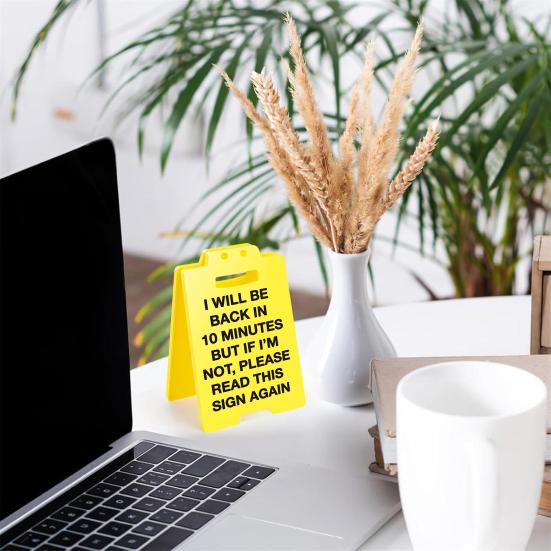 4Pcs Funny Office Desk Signs Vibrant Color High Strength Answer Desk Rates Funny Desk Signs White Elephant Gifts