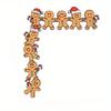 Gingerbread Man Christmas Decorative Corner Sign Wooden Christmas Sticker Door Frame Decor