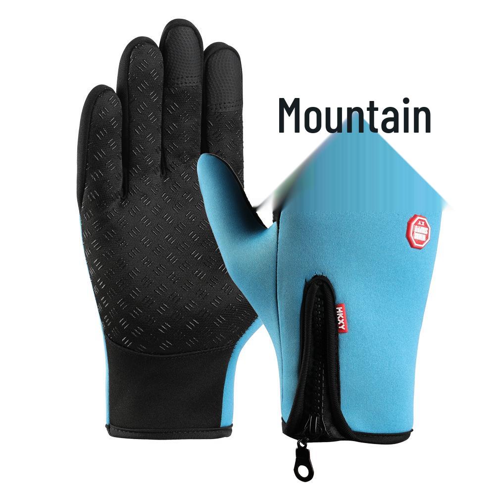 Unisex Outdoor Cycling Ski Gloves with Fleece, Reflective Strips & Touchscreen Functionality - Ideal for Autumn/Winter