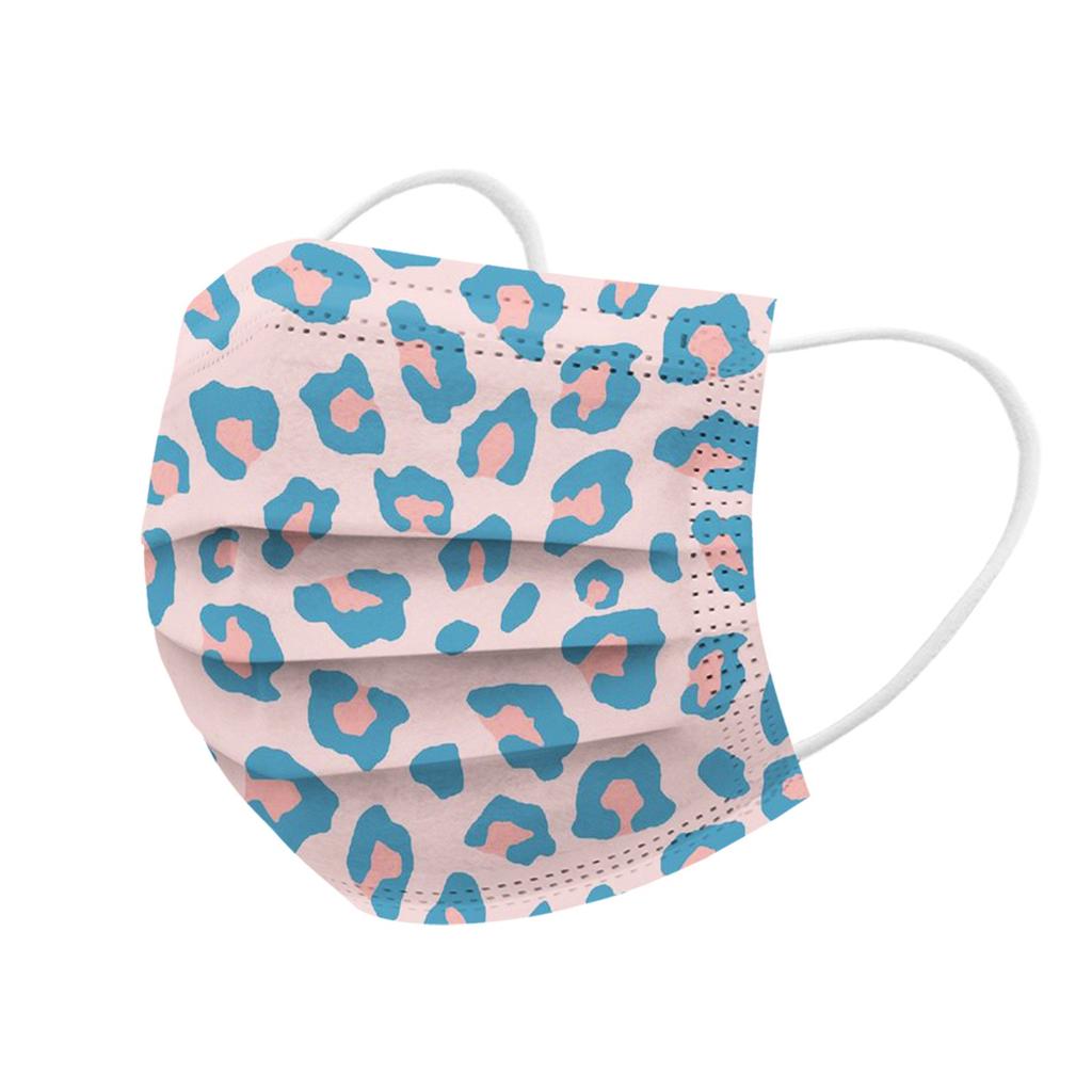 10 шт. трехслойная одноразовая пыленепроницаемая защитная маска с леопардовым принтом для взрослых