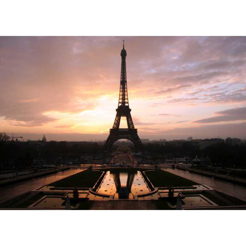 Framed Eiffel Tower & Leaning Tower of Pisa Poster with Free Shipping