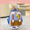 Kindergarten Cartoon Adorable Backpack Trendy Color Block Large Capacity Design