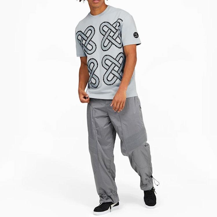 PUMA X PRONOUNCE Squad T-Shirts Men's Outdoor Light Painting Crew Neck Moderate Straight Fit 534657-73